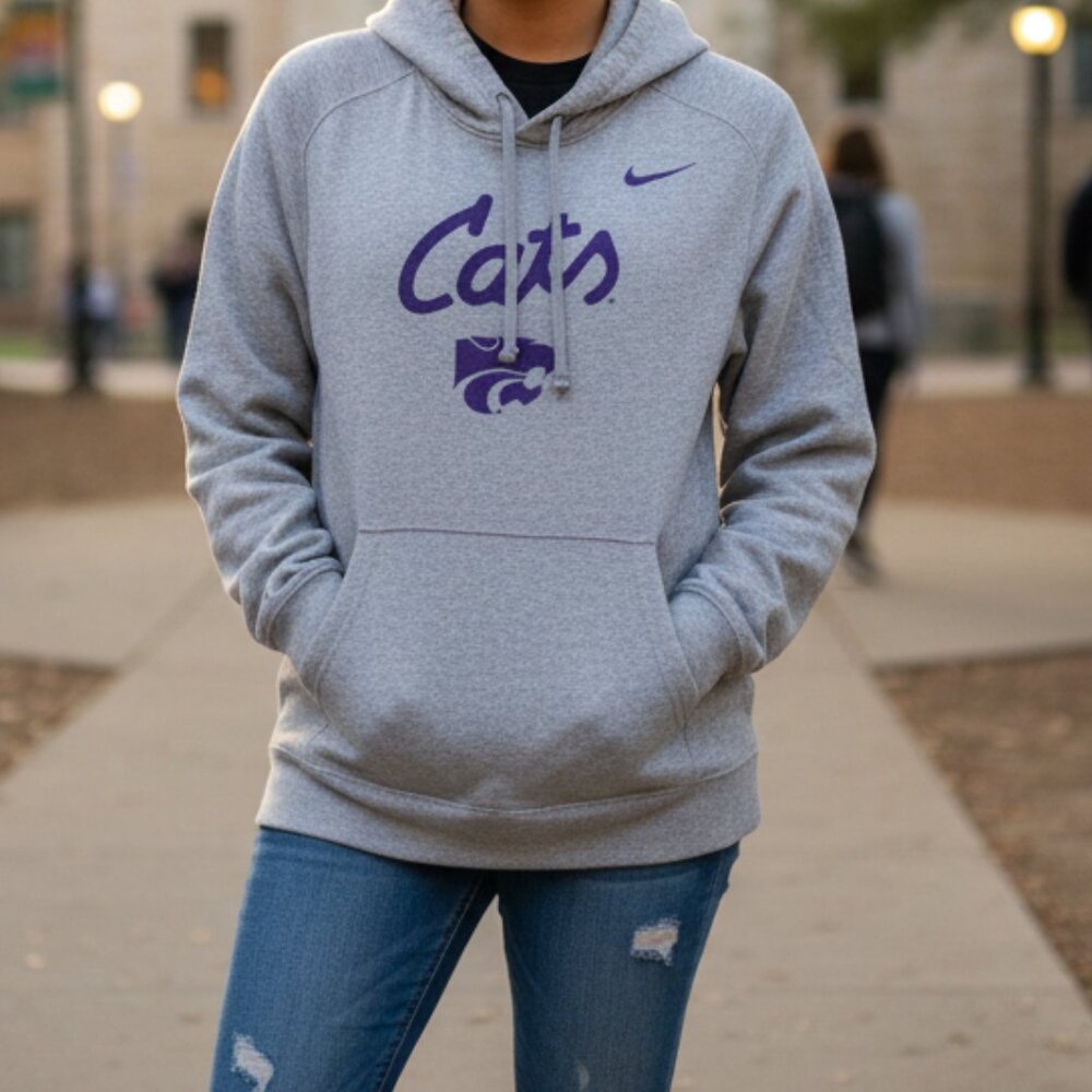 Nike K-State Wildcats Hoodie Youth XL Sporty Activewear Lounge Atgletic Gym Game